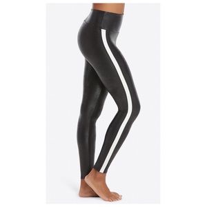 Spanx Side Stripe Faux Leather Leggings